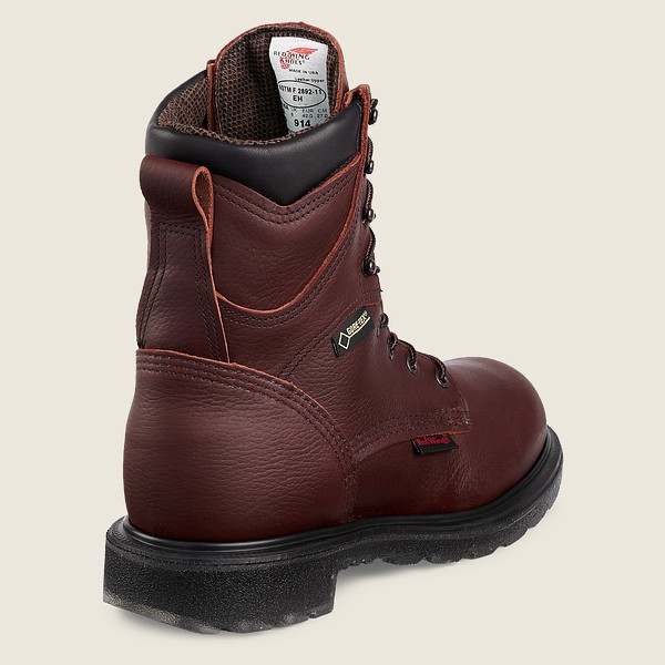 Mens Red Wing Supersole® 2.0 - 8-inch Waterproof Soft Toe - Work Boots Burgundy - WDO103986